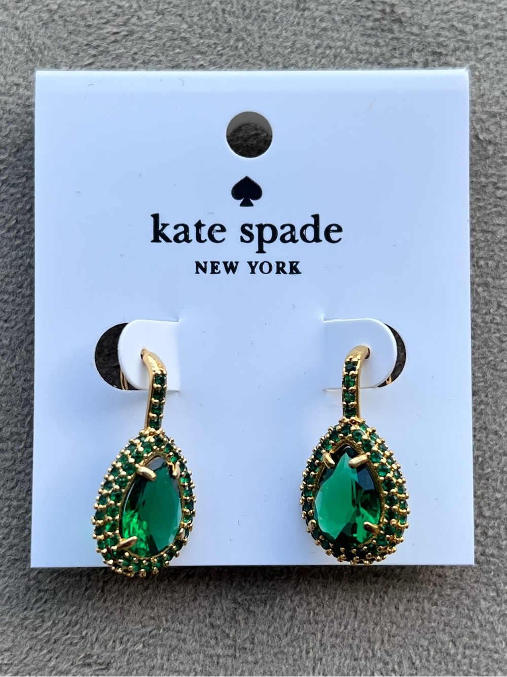 Kate Spade Brilliant Statements Pavé Halo Drop Earrings - Picture 4 of 4